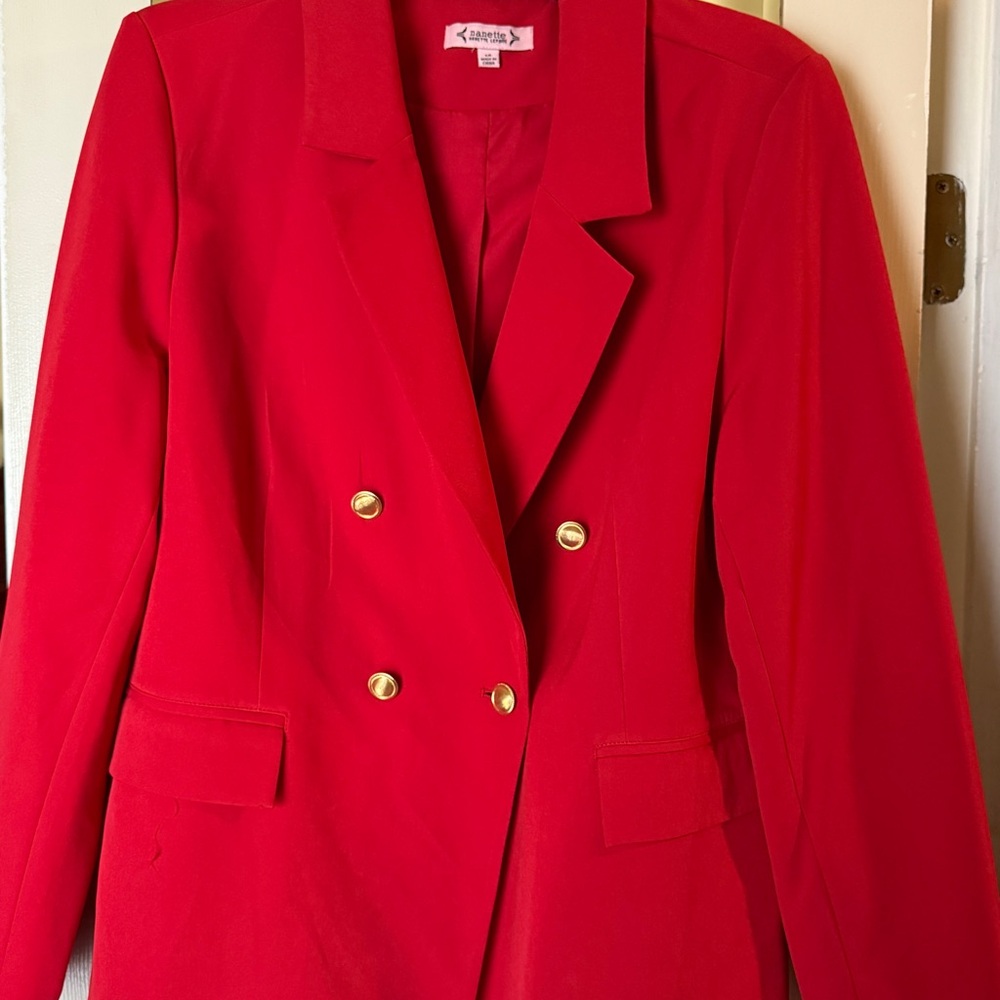 Nanette Lepore Red Tailored Blazer